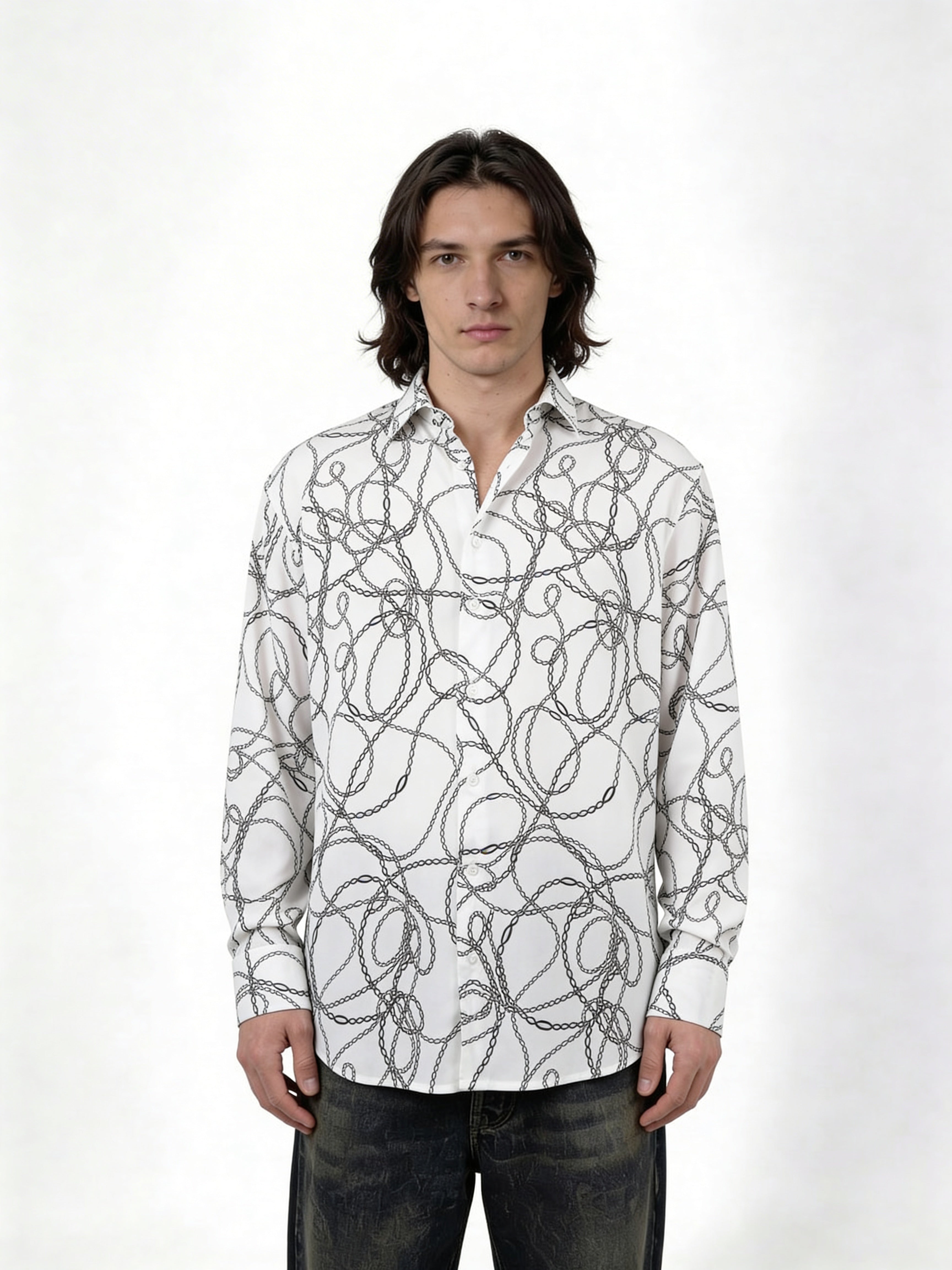 Ivory Chain — Viscose Shirt