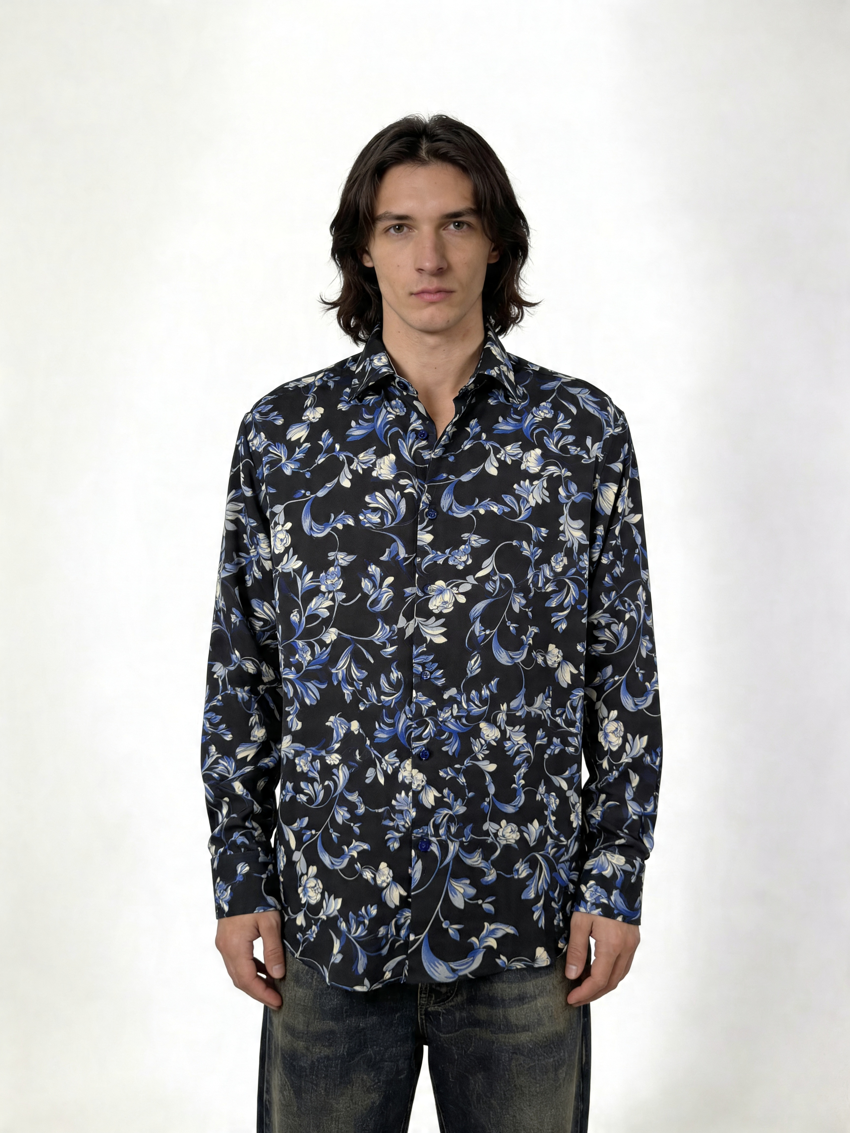 Blue Romance — Silk Shirt