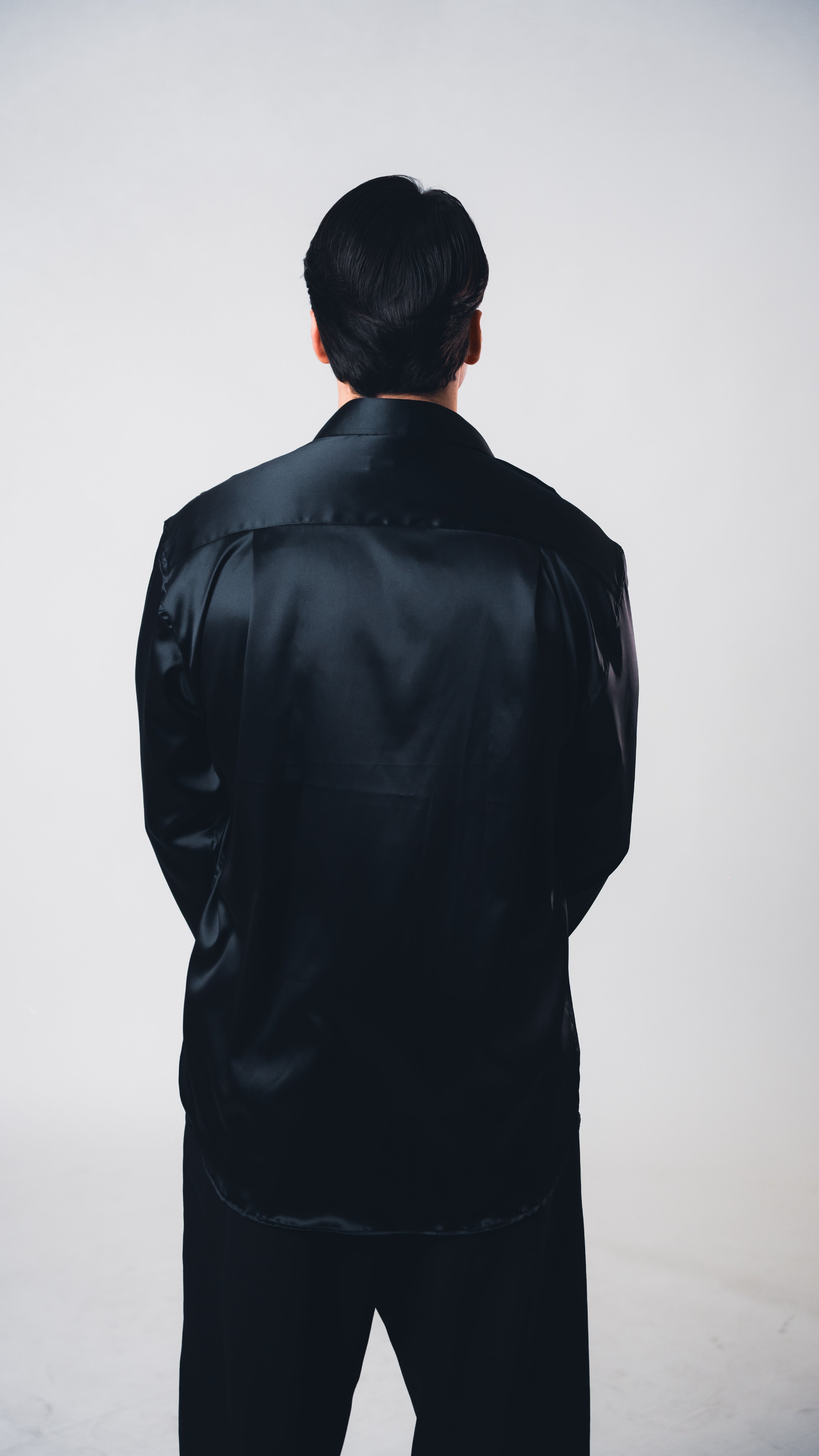 Black Lucid Silk Shirt