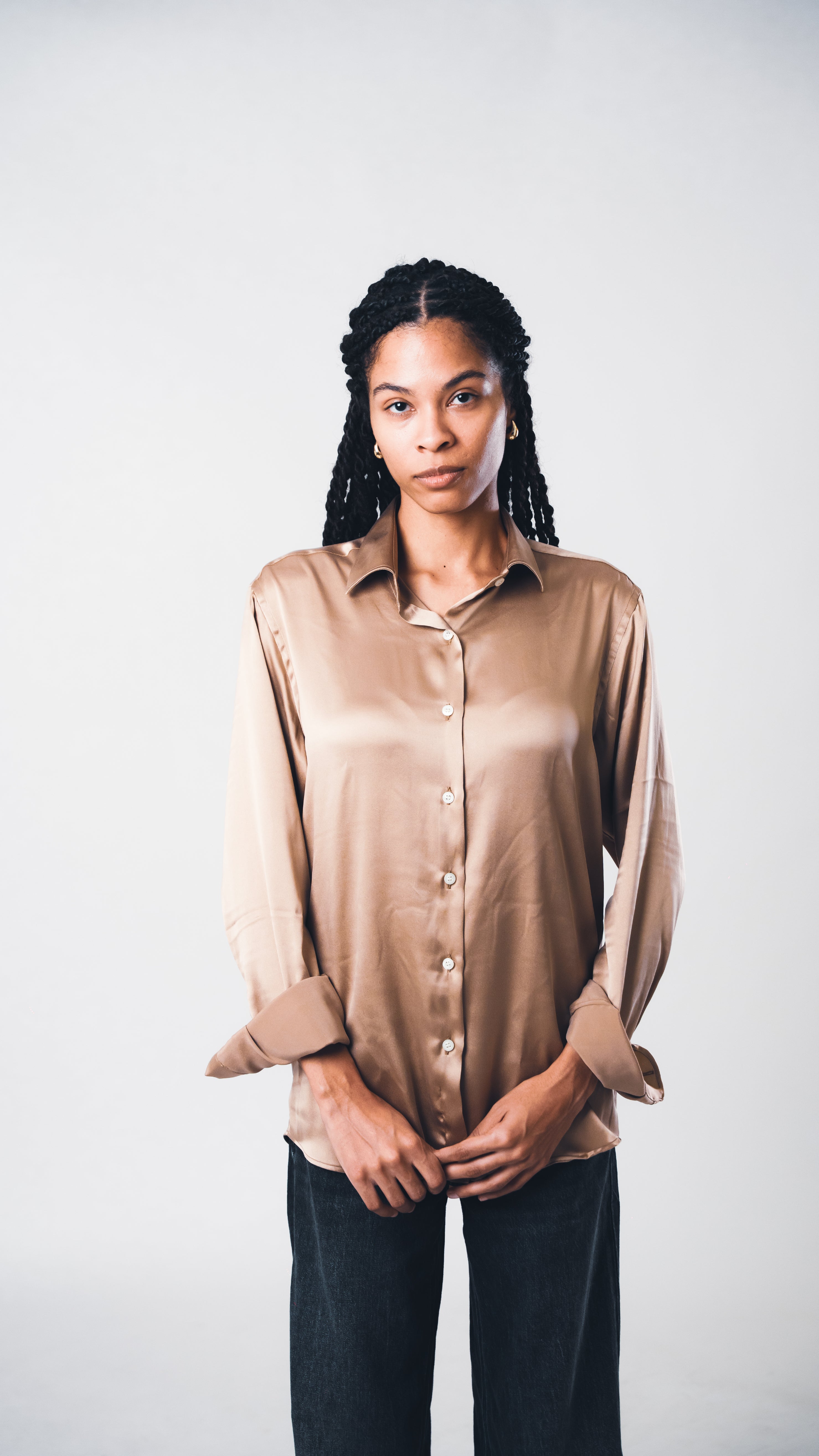 Gold Lucid Silk Shirt