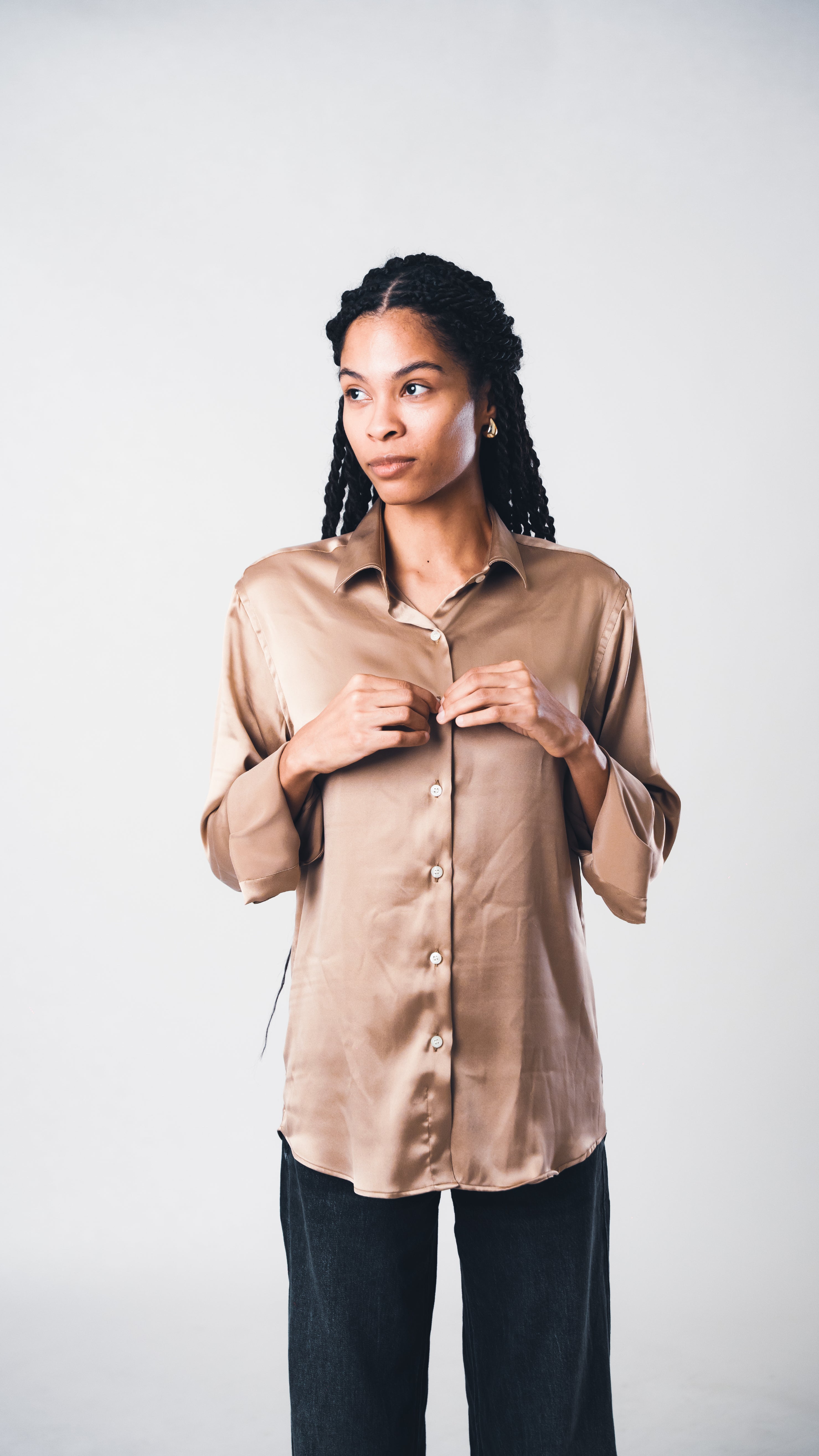 Gold Lucid Silk Shirt