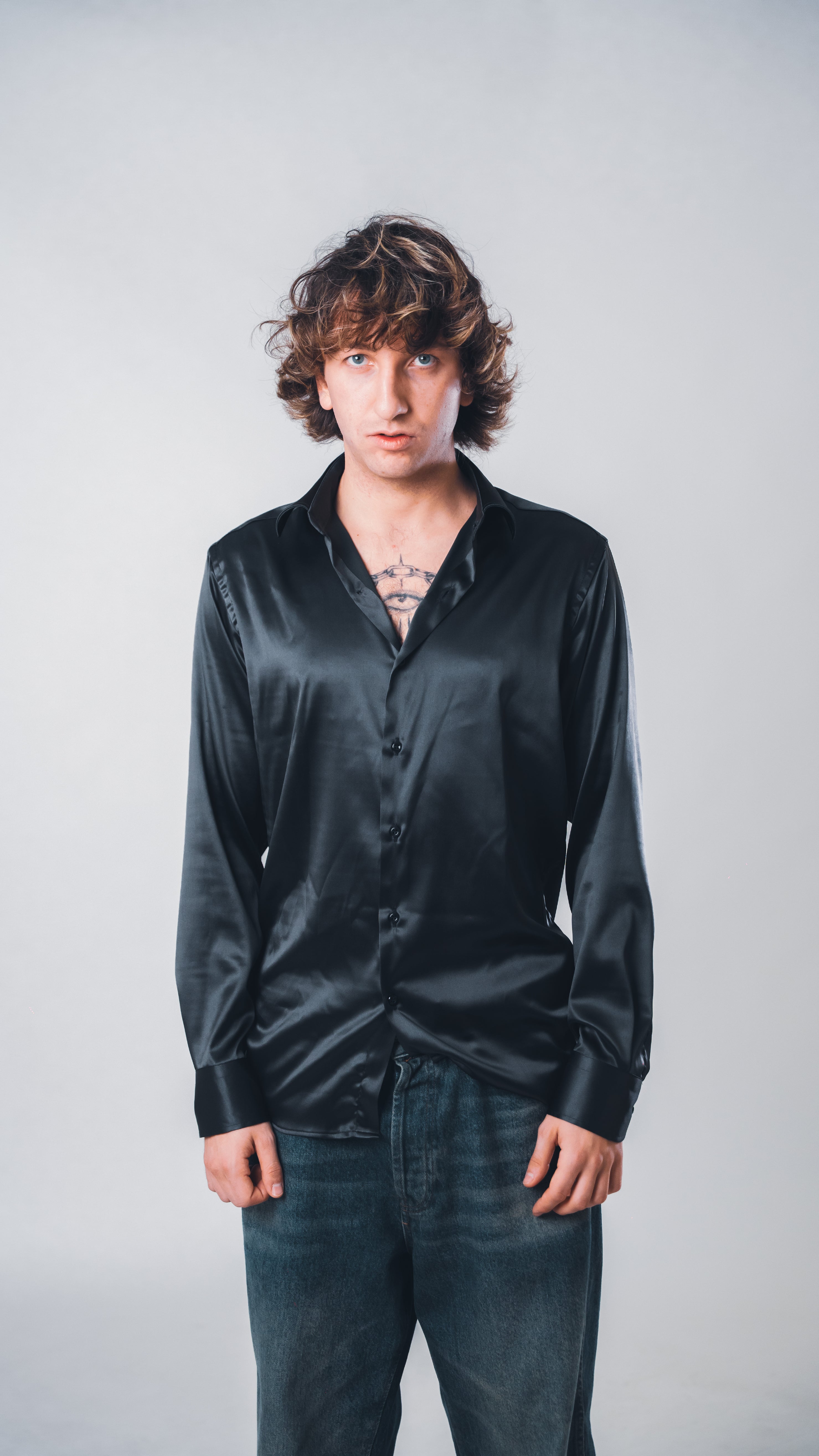 Dust Black Lucid Silk Shirt