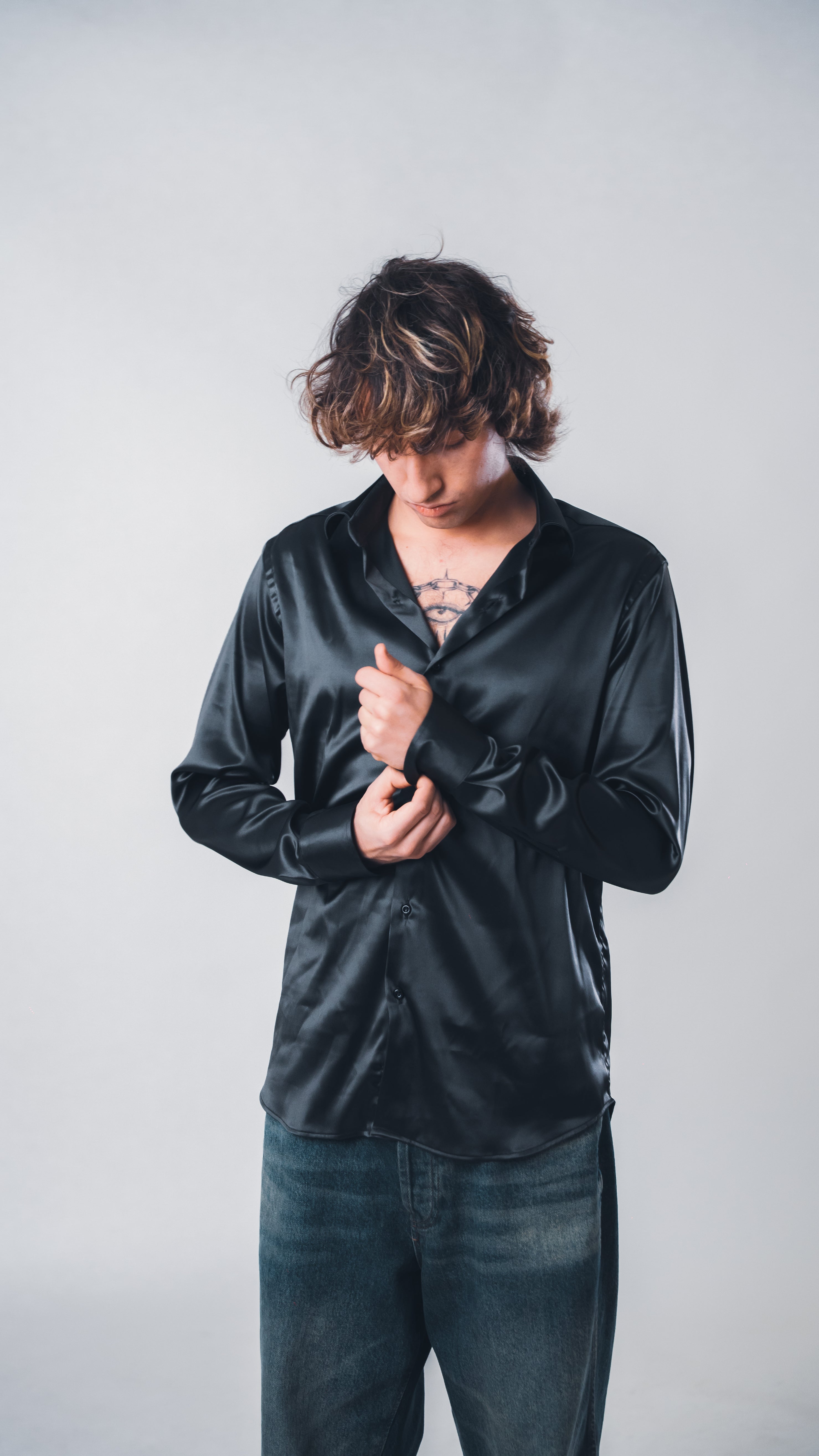 Dust Black Lucid Silk Shirt