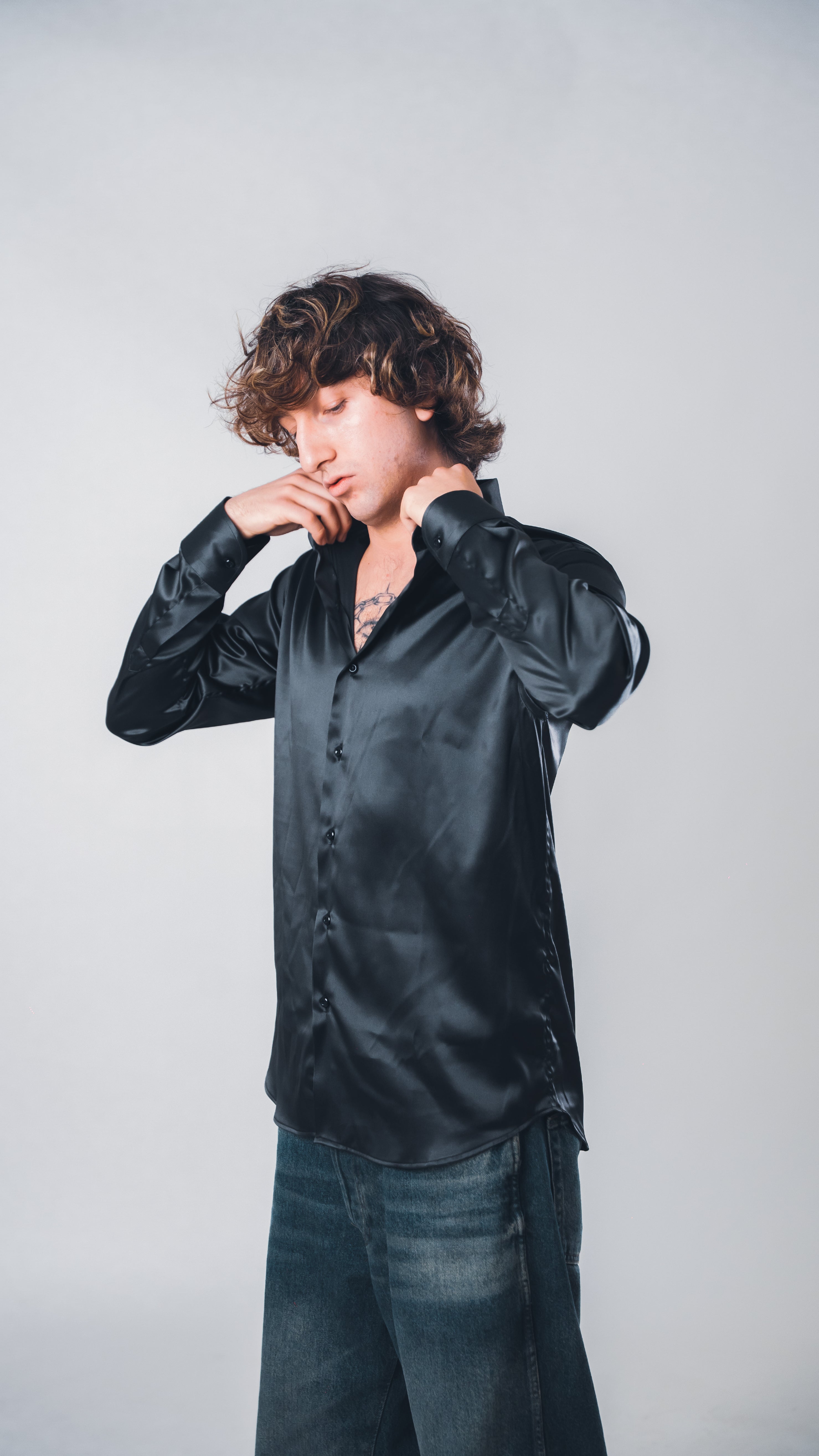 Dust Black Lucid Silk Shirt