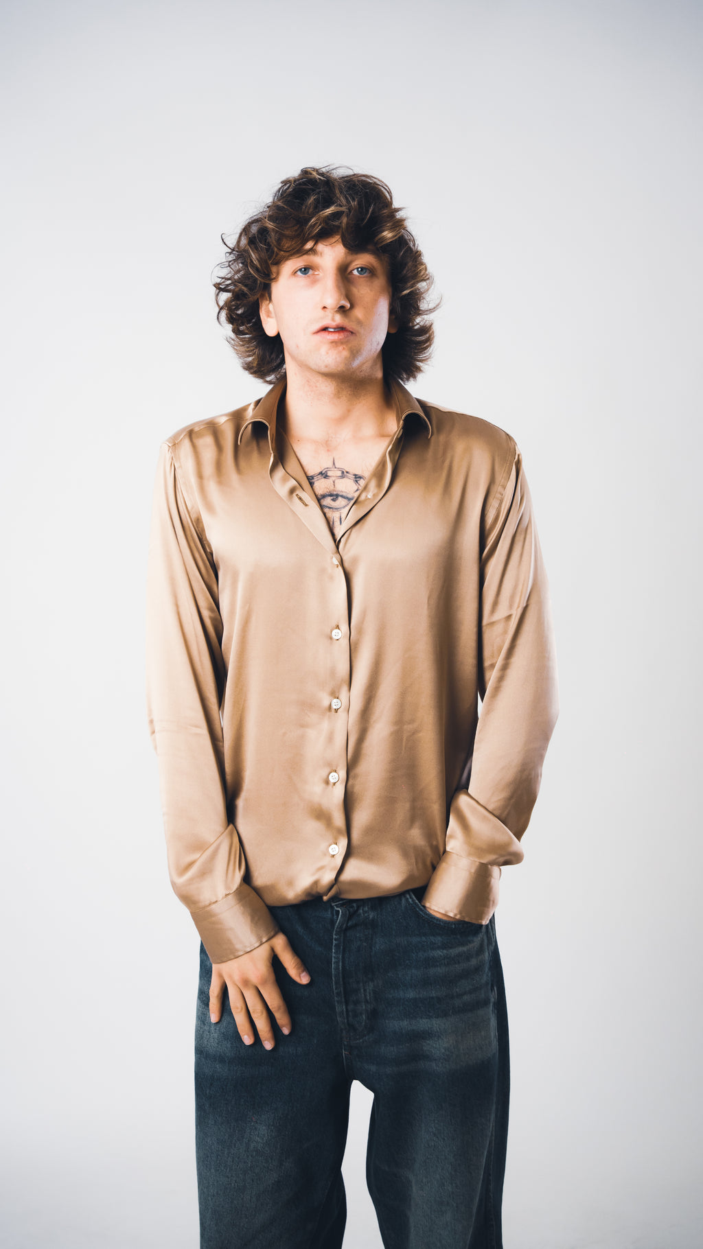 Gold Lucid Silk Shirt
